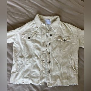 Oversized corduroy shirt jacket